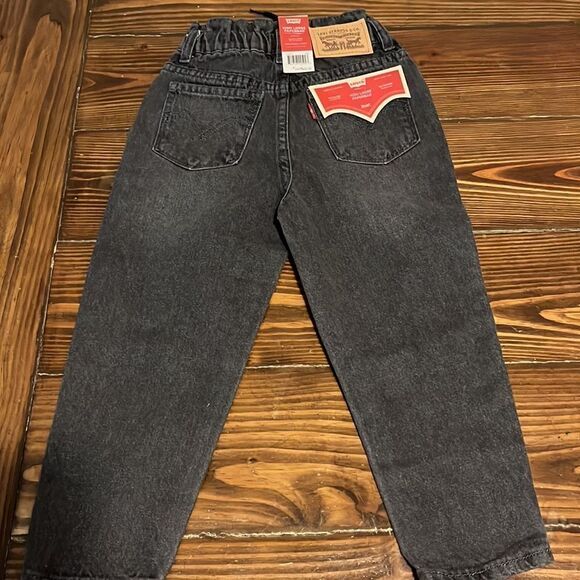 NWT Levis Kids Girls High Loose Black Paper-bag Jeans - Picture 4 of 8